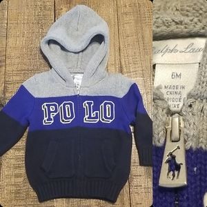 Ralph Lauren zip up knit sweater